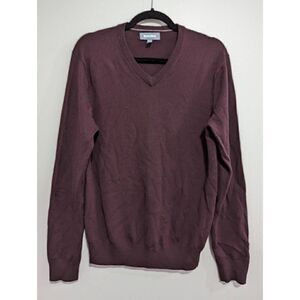 Bonobos extra fine merino wool plum V-neck sweater size xs